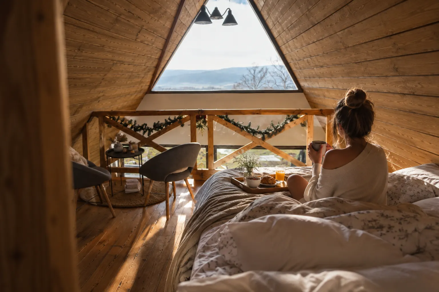 Doručak u krevetu, sa pogledom na Šumadiju iz A House & Spa